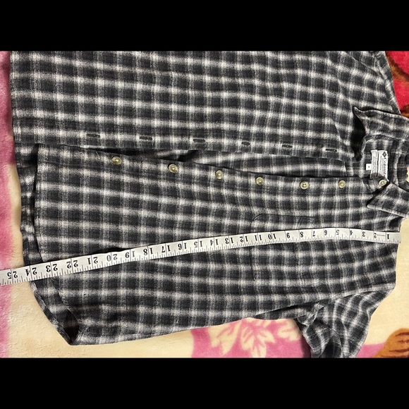 Columbia Men’s Plaid Long Sleeve Button Down Shirt | Gray | M - Picture 7 of 8
